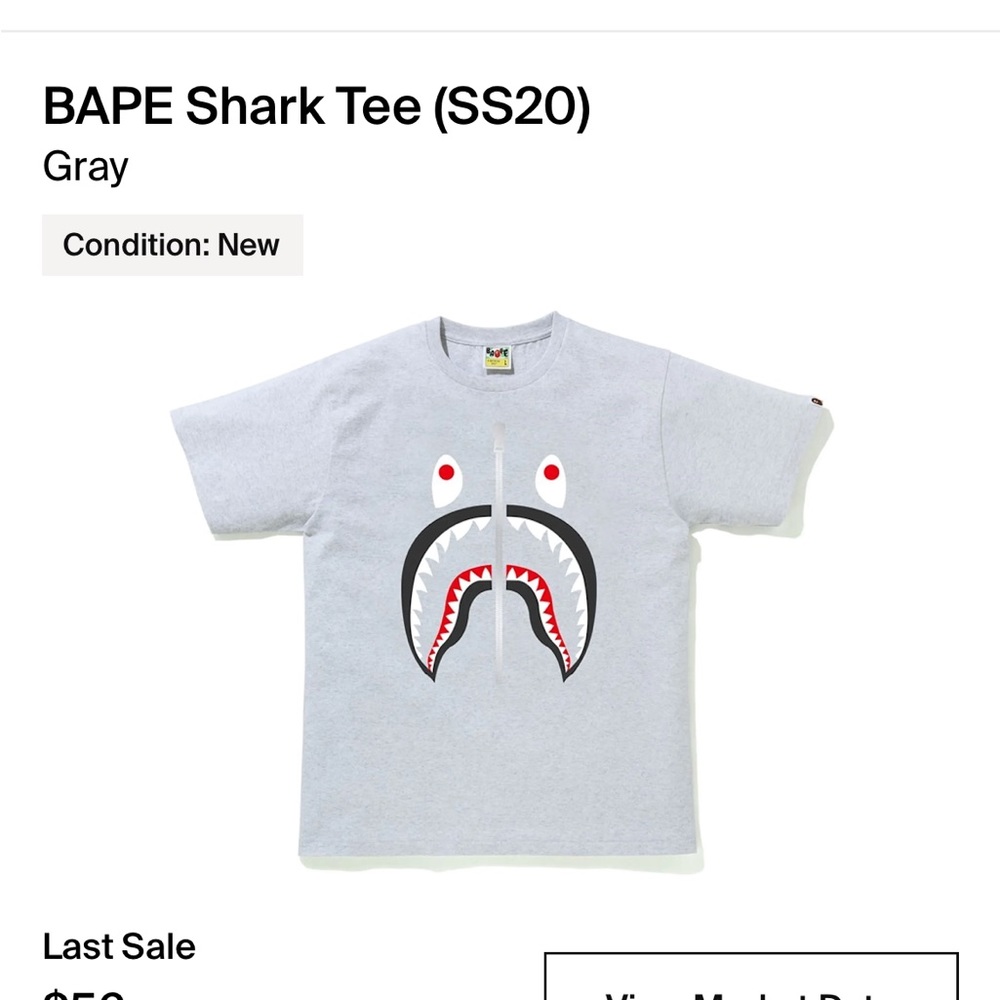 BAPE SHARK HEAD TEE